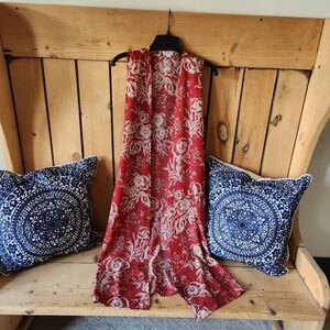 LuLaRoe Red and White Floral Dress